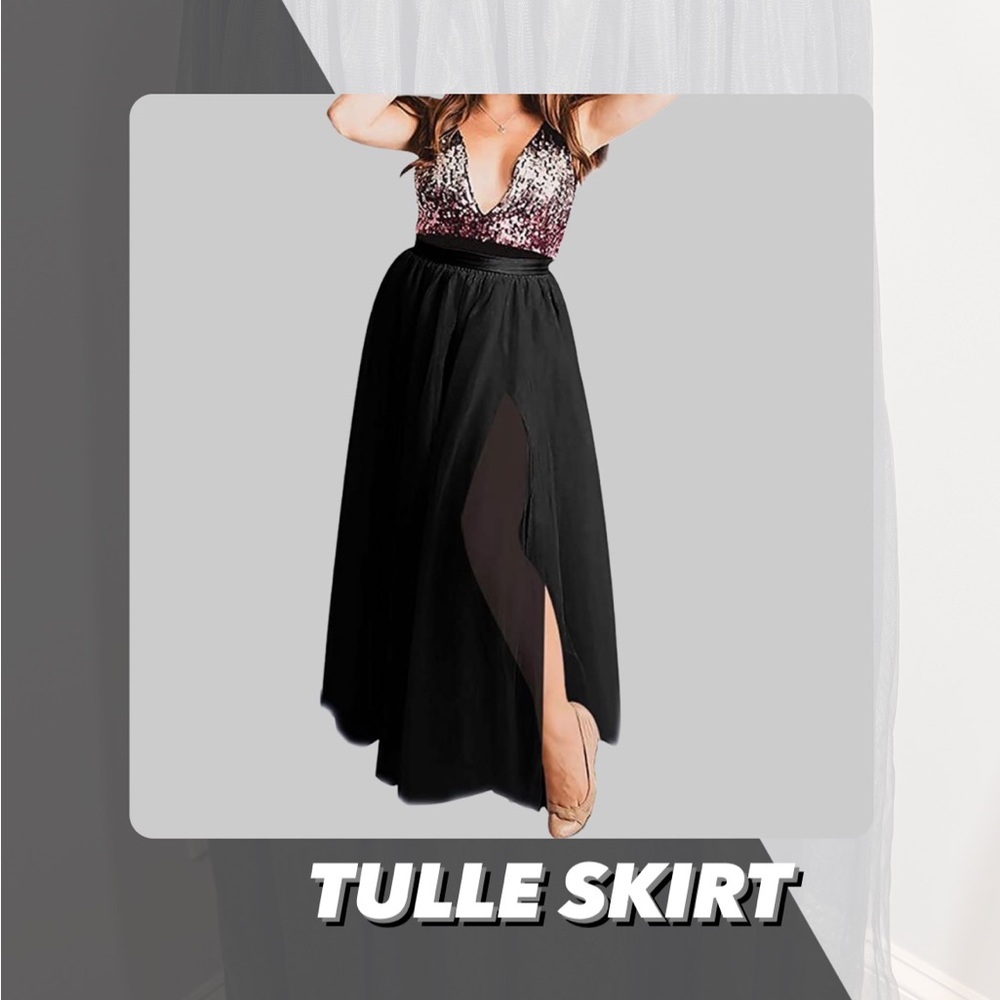 EUC Yuluosha Long 2 Layer Tulle Maxi Skirt